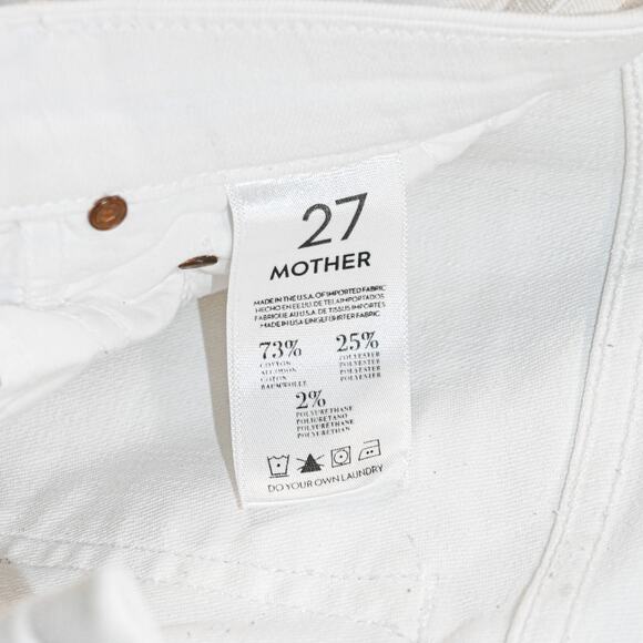 MOTHER Women's Bright White Skinny Jeans - Picture 6 of 12